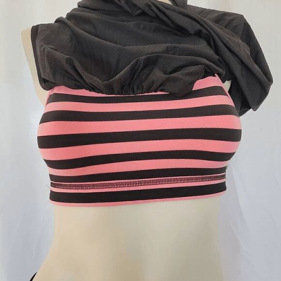 lululemon black pink layered tank top size 6 - Picture 4 of 7